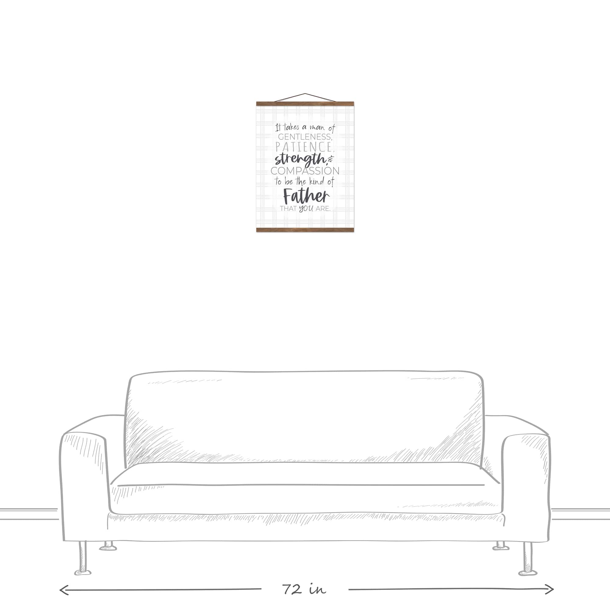The Father That You Are Teak Hanging Canvas